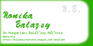monika balazsy business card